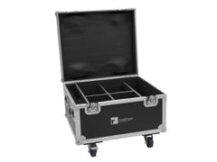 ROADINGER Flightcase 4x AKKU IP PAR 7 QCL WDMX avec fonction de recharge