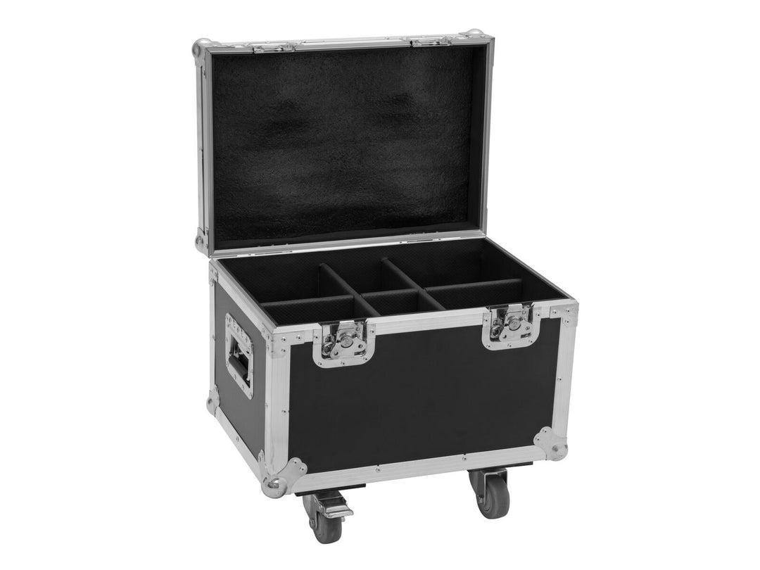 ROADINGER Flightcase 4x LED TMH-13/17/S30/W36 avec roulettes