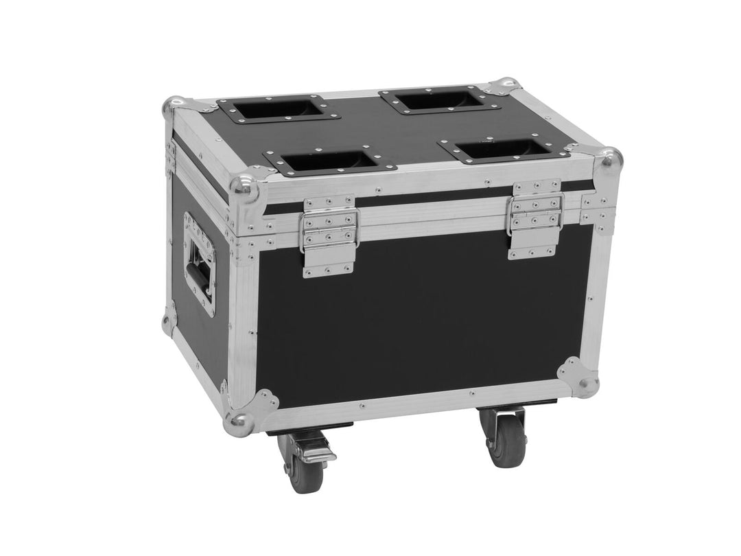 ROADINGER Flightcase 4x LED TMH-13/17/S30/W36 avec roulettes