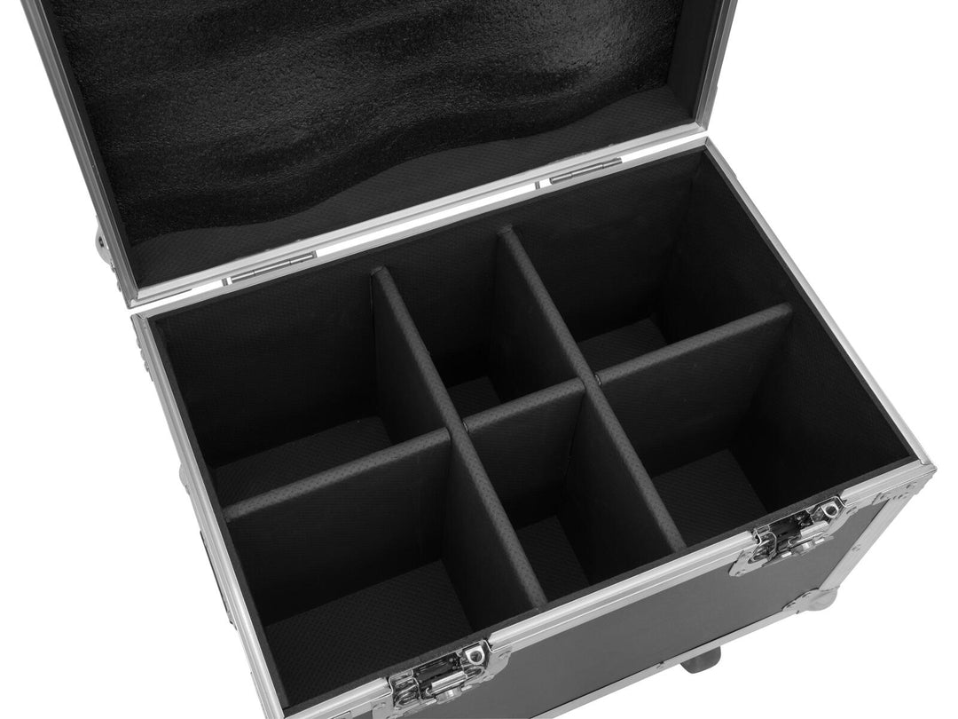 ROADINGER Flightcase 4x LED TMH-13/17/S30/W36 avec roulettes