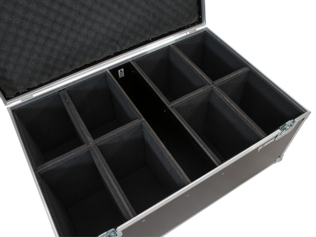ROADINGER Flightcase pour 8 LED IP PAR 12x8W QCL/12x9 SQL Spot à roulettes