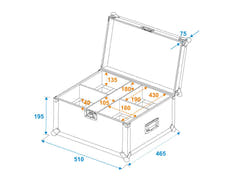 ROADINGER Flight-case 4x THA-20PC