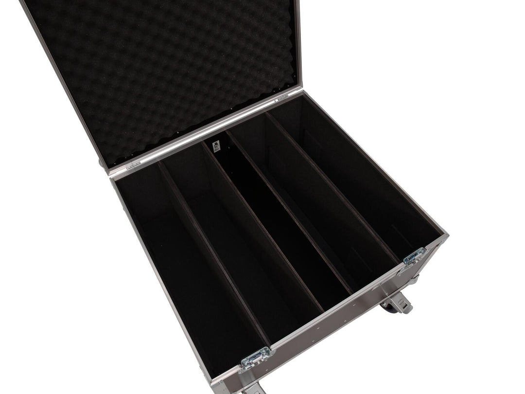 ROADINGER Flightcase 4x LED PLL-480 avec roulettes