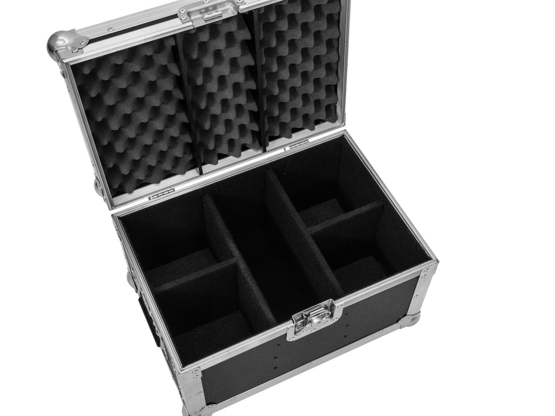 Flight-case ROADINGER pour 4x SILENT PAR 6 QCL FLOOR
