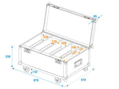 ROADINGER Flight-case 4x LED PLL-384