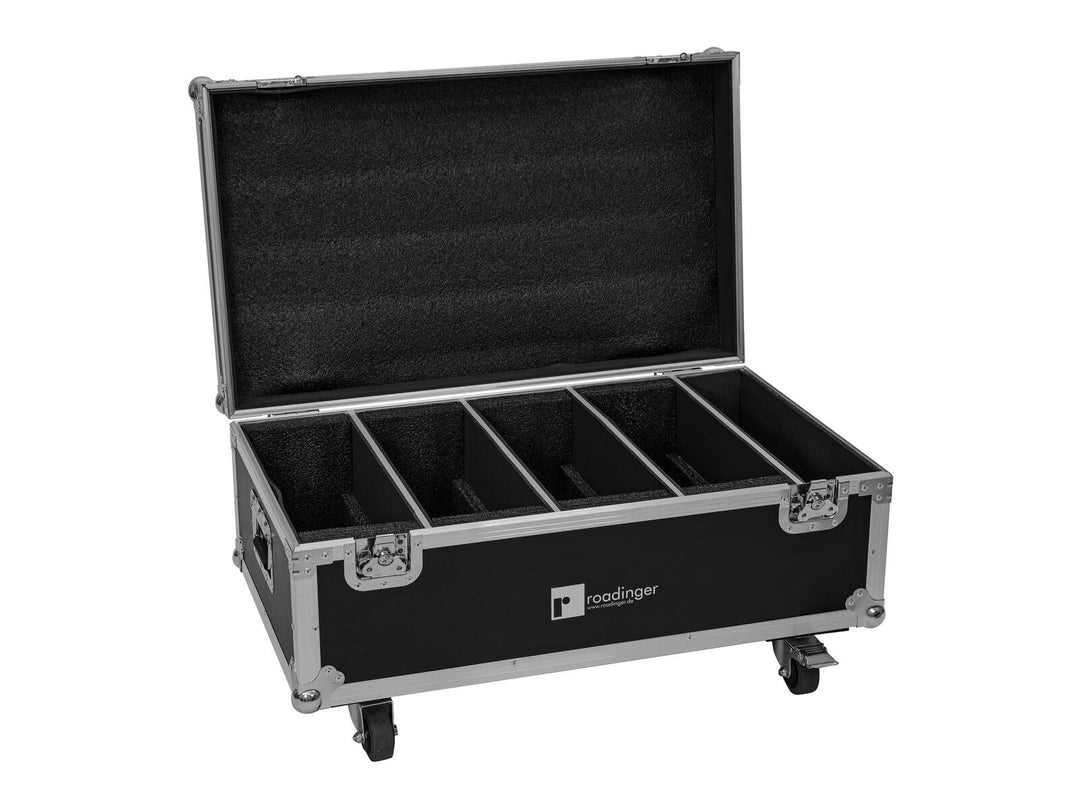 ROADINGER Flightcase 4x LED CLS-18 QCL RGB/WW à roulettes