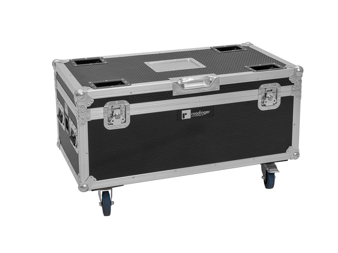 ROADINGER Flightcase 4x AKKU Multiflood IP 8x10W RGBW Wash CRMX avec fonction de recharge