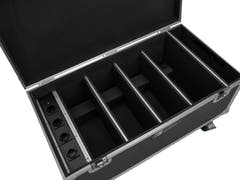 ROADINGER Flightcase 4x AKKU Multiflood IP 8x10W RGBW Wash CRMX avec fonction de recharge