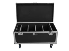 ROADINGER Flightcase 4x AKKU Multiflood IP 8x10W RGBW Wash CRMX avec fonction de recharge