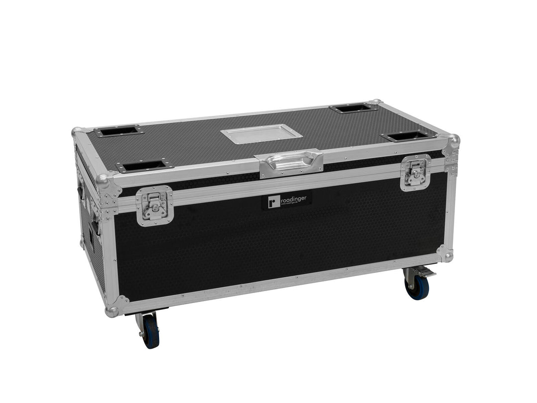 ROADINGER Flightcase 4x AKKU Multiflood IP 18x10W RGBW Wash CRMX avec fonction de recharge