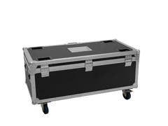ROADINGER Flightcase 4x AKKU Multiflood IP 18x10W RGBW Wash CRMX avec fonction de recharge