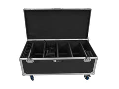 ROADINGER Flightcase 4x AKKU Multiflood IP 18x10W RGBW Wash CRMX avec fonction de recharge