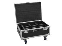 ROADINGER Flightcase 6x AKKU IP TL-3 QCL Trusslight CRMX avec fonction de recharge et roulettes