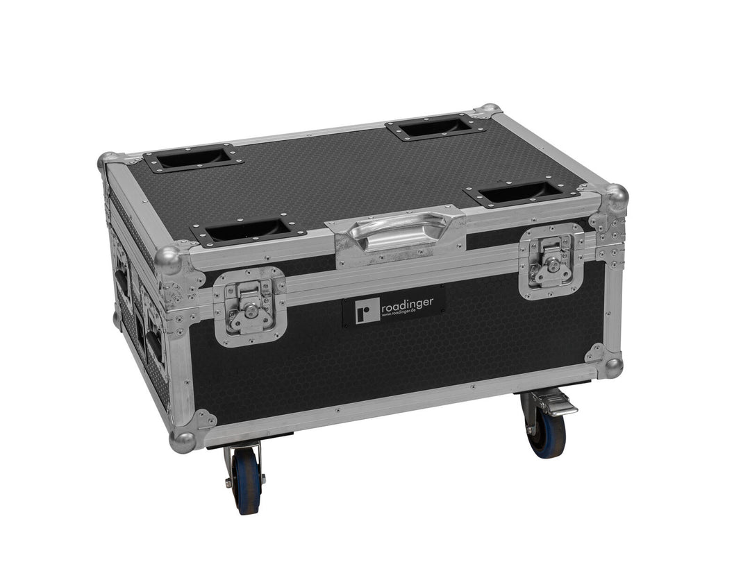 ROADINGER Flightcase 6x AKKU IP TL-3 QCL Trusslight CRMX avec fonction de recharge et roulettes