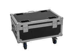 ROADINGER Flightcase 6x AKKU IP TL-3 QCL Trusslight CRMX avec fonction de recharge et roulettes