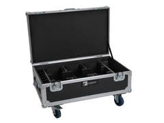 EUROLITE Set 6x AKKU UP-4 QCL Spot QuickDMX MK2 + Flightcase avec roulettes et fonction de recharge
