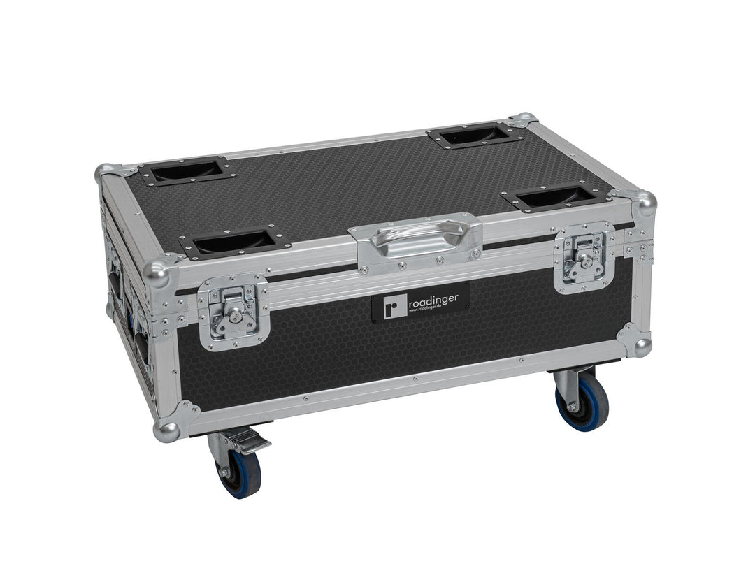 ROADINGER Flightcase pour 6x AKKU UP-4 QCL Spot QuickDMX MK2 avec fonction de charge et roulettes