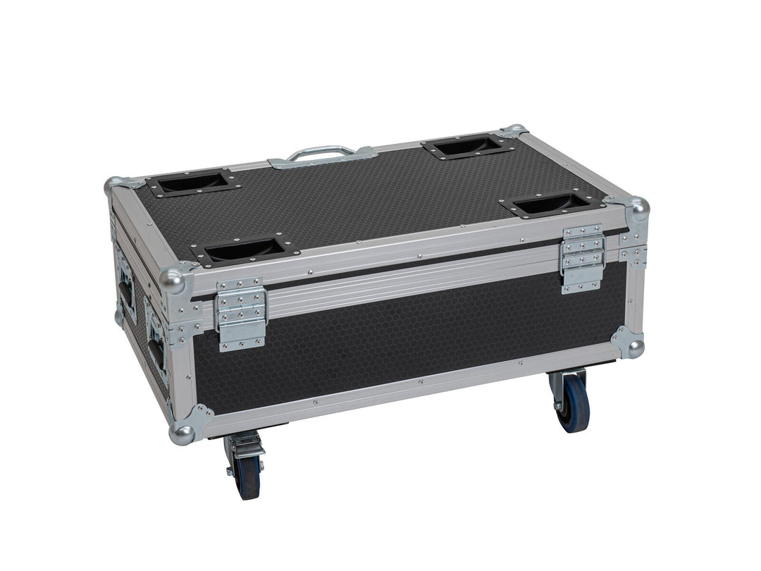 ROADINGER Flightcase pour 6x AKKU UP-4 QCL Spot QuickDMX MK2 avec fonction de charge et roulettes