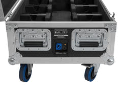 ROADINGER Flightcase pour 6x AKKU UP-4 QCL Spot QuickDMX MK2 avec fonction de charge et roulettes
