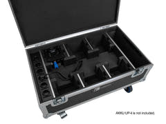 ROADINGER Flightcase pour 6x AKKU UP-4 QCL Spot QuickDMX MK2 avec fonction de charge et roulettes