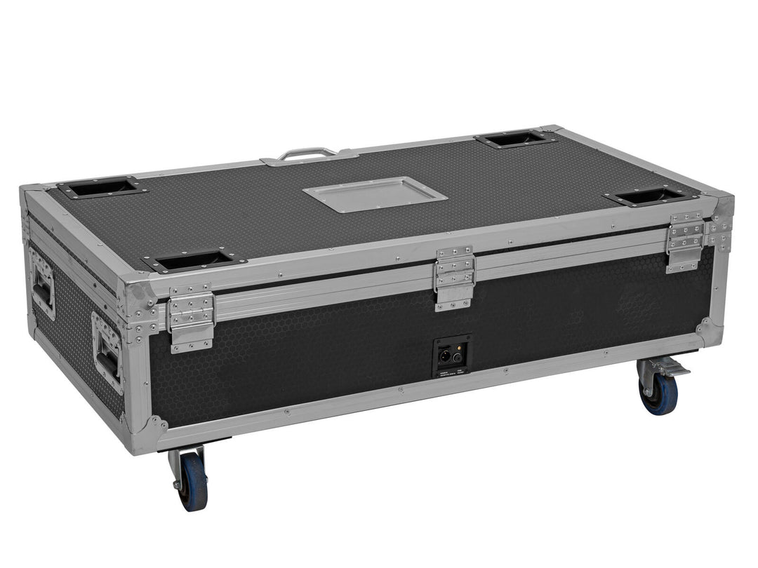 ROADINGER Flightcase 8x AKKU IP Pixel Tube 360° PRO CRMX avec fonction de chargement et roulettes