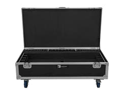 ROADINGER Flightcase 8x AKKU IP Pixel Tube 360° PRO CRMX avec fonction de chargement et roulettes