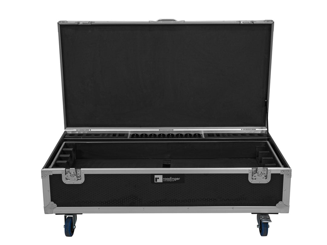 ROADINGER Flightcase 8x AKKU IP Pixel Tube 360° PRO CRMX avec fonction de chargement et roulettes