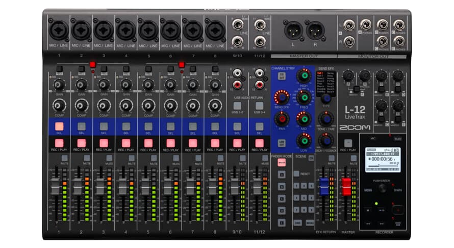 Zoom LiveTrak L-12 tables de mixage numériques et enregistreur