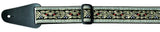 Fire & Stone Folk Jacquard sangle de guitares, claire avec noir et doré