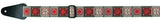 Fire & Stone Folk Jacquard sangle de guitare, rouge, argent et noir