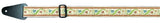Courroie de guitare Fire & Stone Folk Jacquard, claire à fleurs