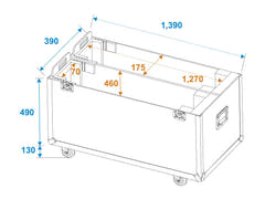 ROADINGER Flight-case 2x LCD ZL55