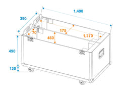 ROADINGER Flight-case 2x LCD ZL60
