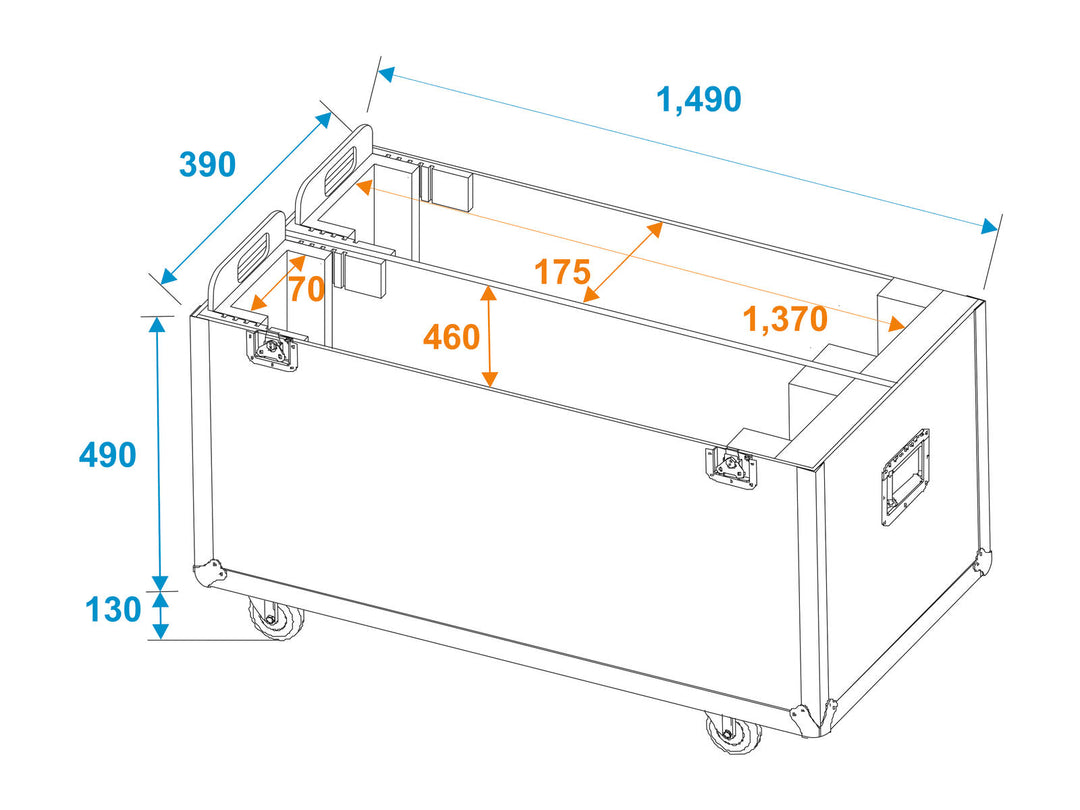 ROADINGER Flight-case 2x LCD ZL60