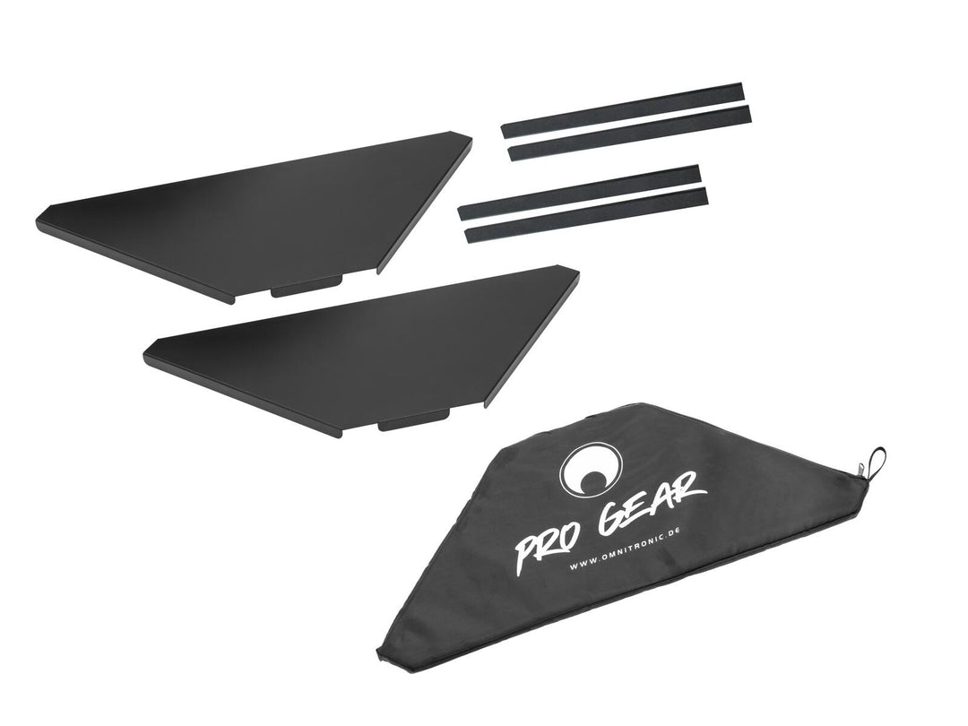 OMNITRONIC Plaques d’angle avec sac pour pied de DJ mobile