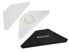 OMNITRONIC Plaques d’angle avec sac pour Stand DJ mobile wh