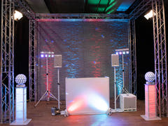 EUROLITE 2x Stage Stand variable avec housse et sac, blanc
