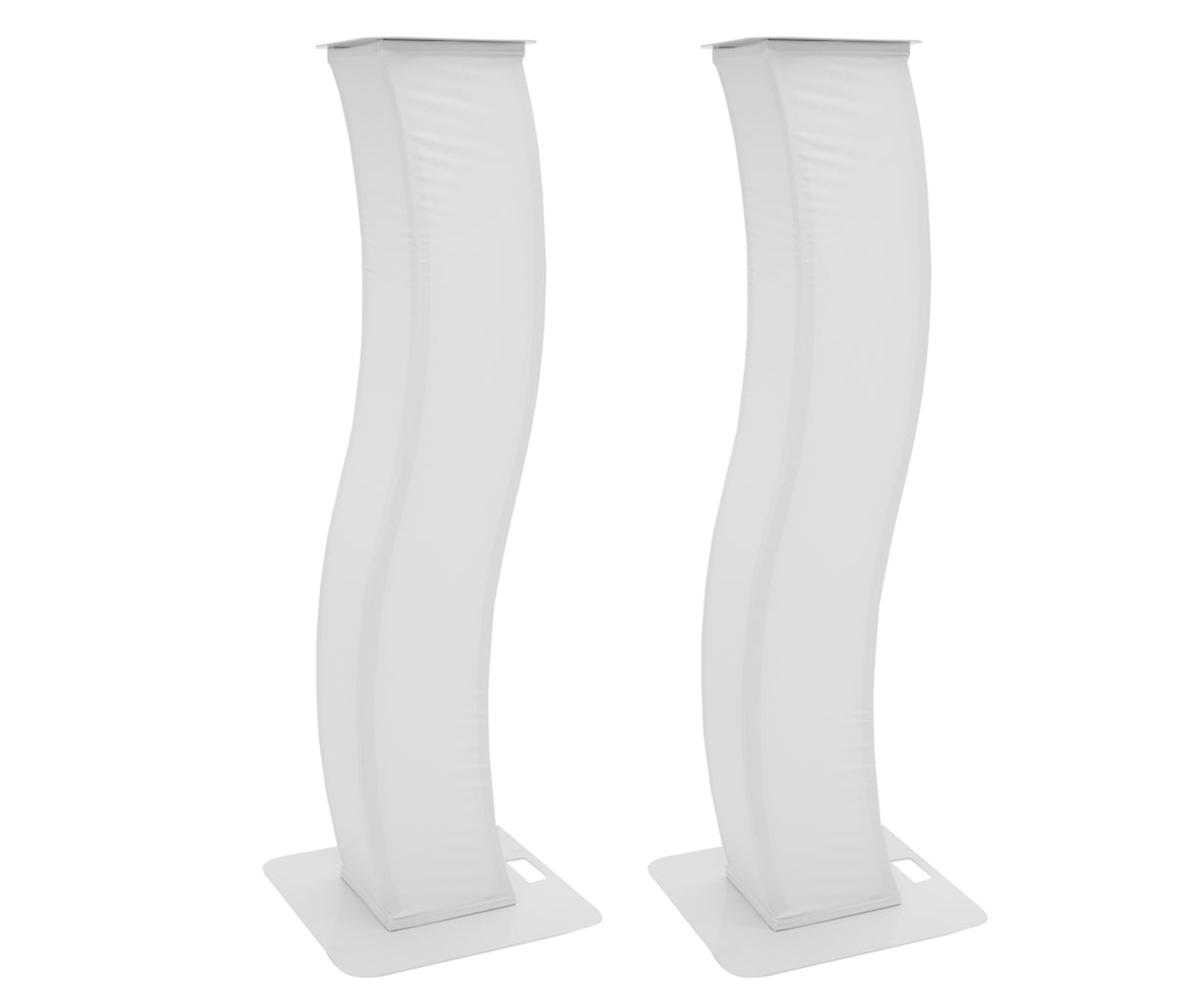 2 stage stands with curved steel legs