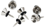 GEWA bouton de sangle en métal, 14 mm, nickelé, 6 pièces