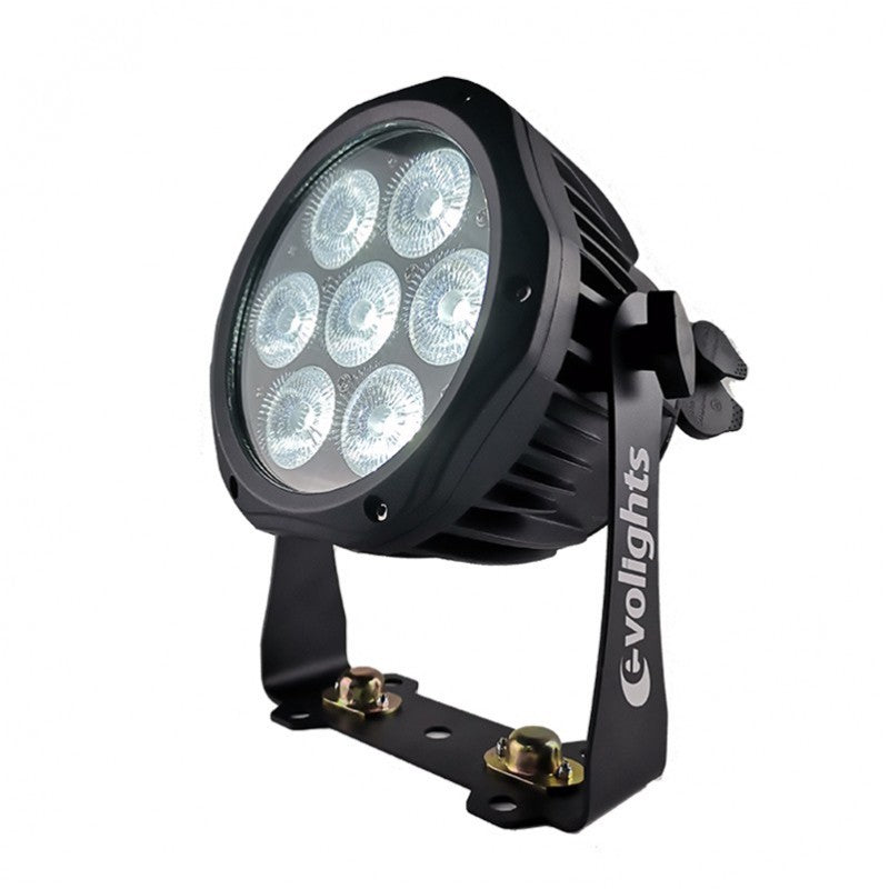 EVOLIGHTS GLACIER 7 LED PAR 7x10W RGBWA-UV IP65 éclairage de scène extérieur