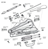 GEWA JAEGER Prestige housse de rechange en velours pelucheux, étui de violon moulé