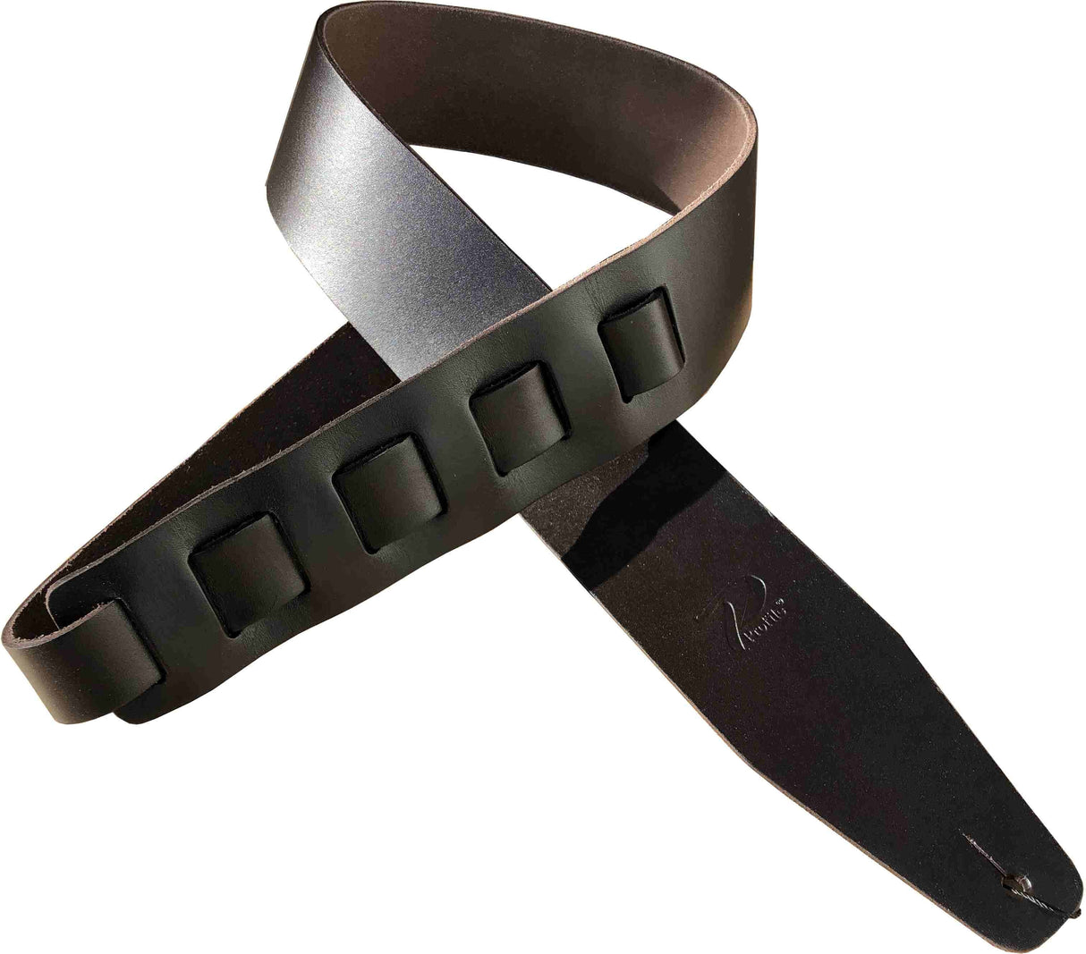 Profile STW/FPB-BK Pro Italian Leather Guitar Strap - Black