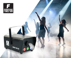 Firefog Hornet 400LED machine à brouillard 400 W avec LED et 2 télécommandes, noire