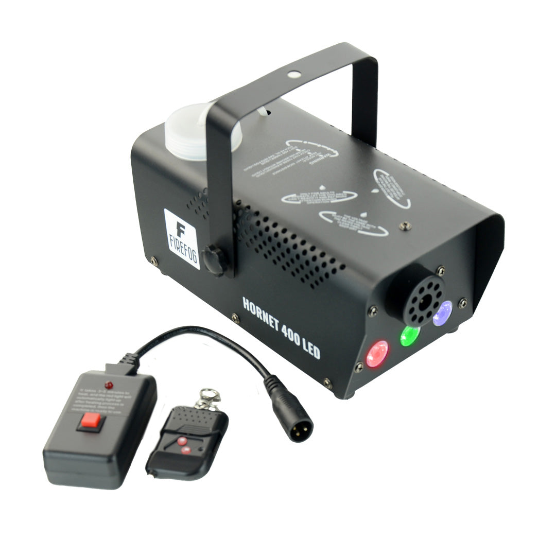 Firefog Hornet 400LED machine à brouillard 400 W avec LED et 2 télécommandes, noire