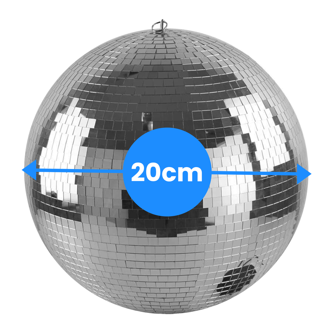 Boule à facettes de 20 cm avec moteur