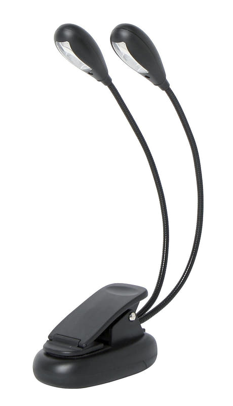 GEWA lampe de pupitre 02/02 avec deux cols de cygne et 4 LED