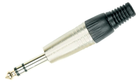 Fiche jack stéréo GEWA 6,3 mm avec serre-câble
