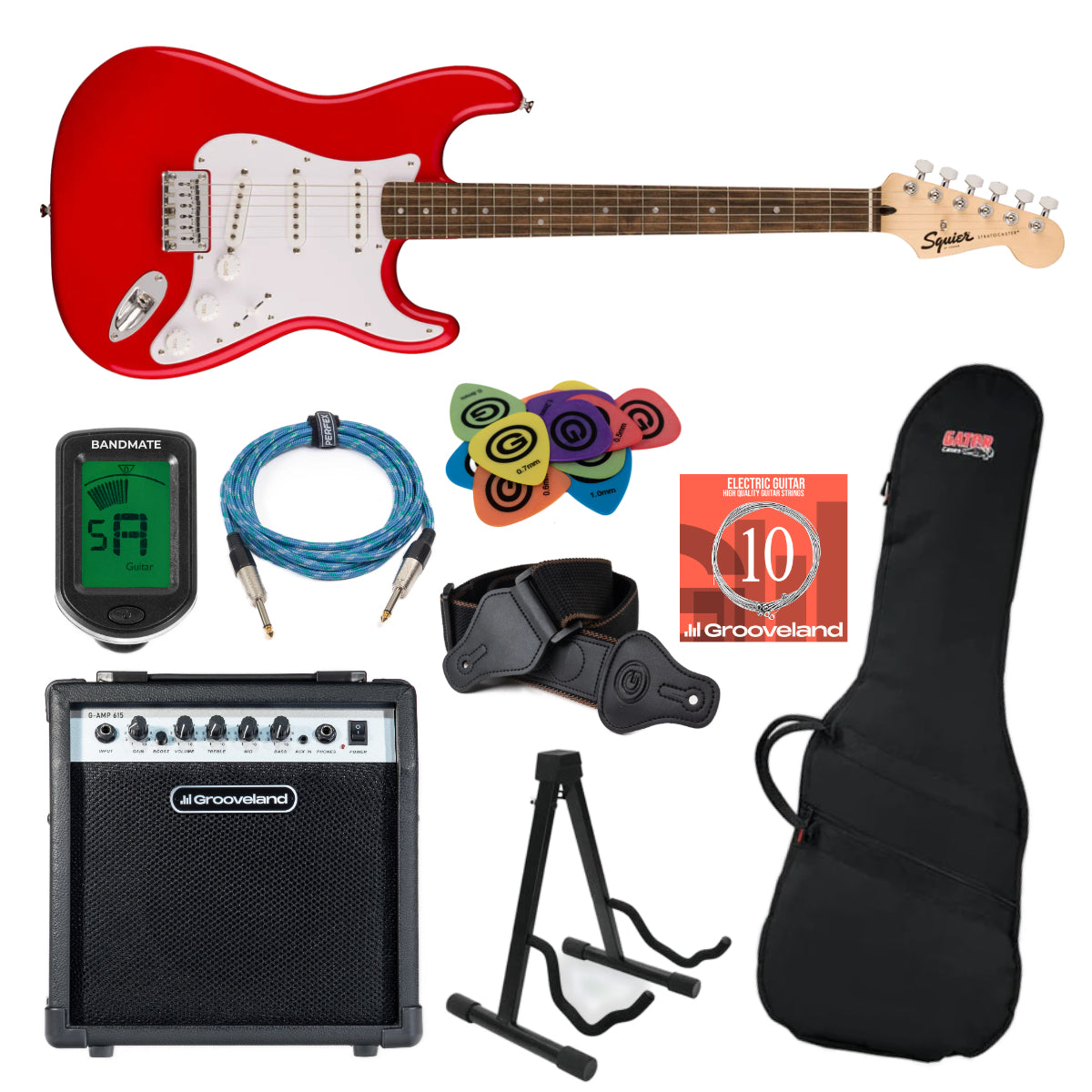 Fender Squier Sonic Stratocaster HSS Startpakke (Torino Red)
