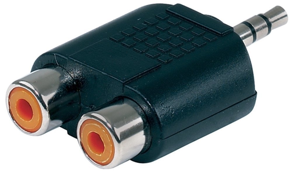 GEWA adaptateur 2 x RCA femelles vers mini-jack 3,5 mm