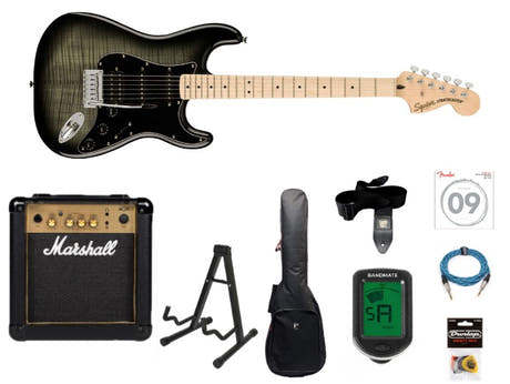 Fender Squier Affinity Stratocaster Pack de démarrage - Black Burst